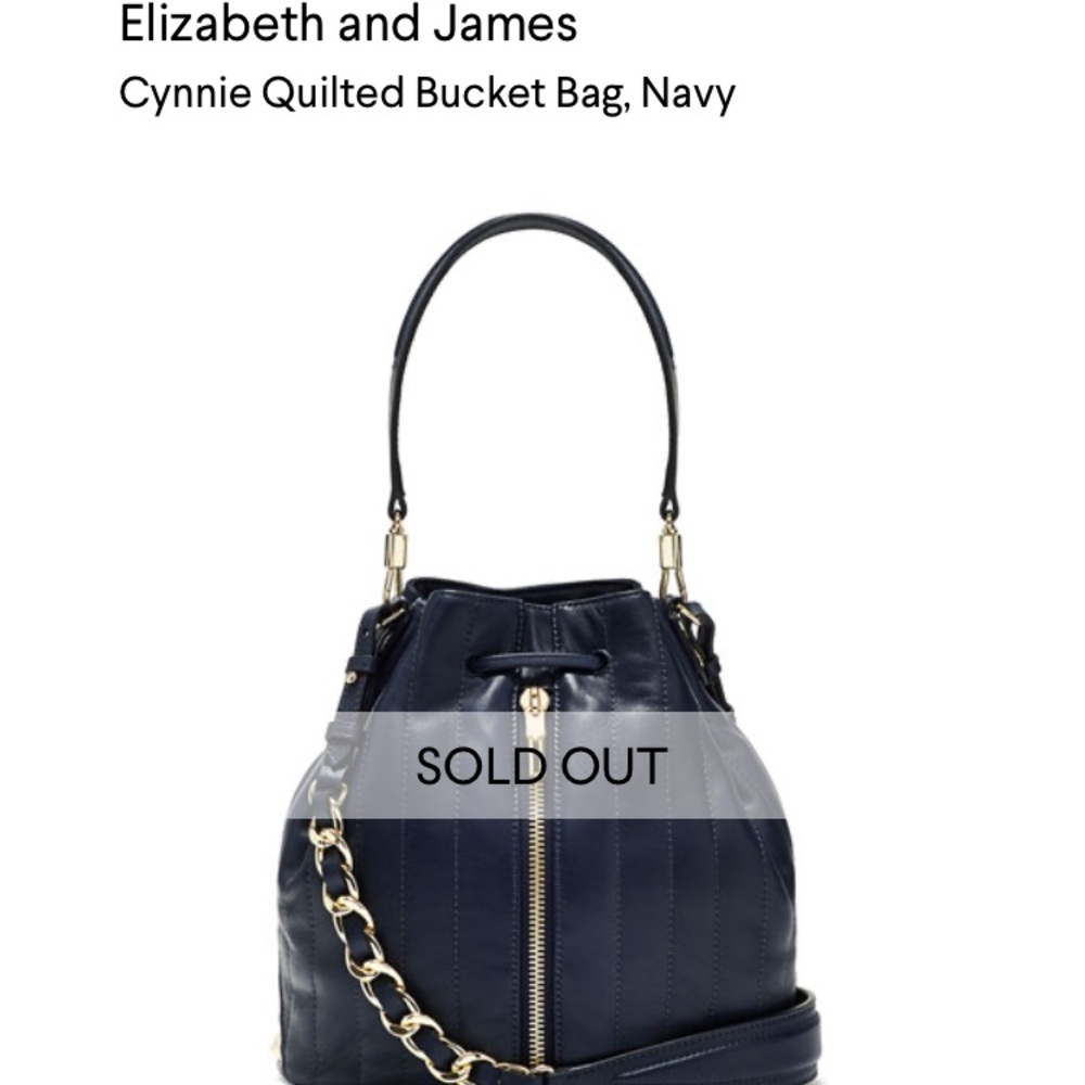 Elizabeth and James Navy Connie Bucket Bag